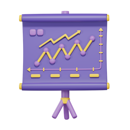 Stock Market Growth  3D Icon