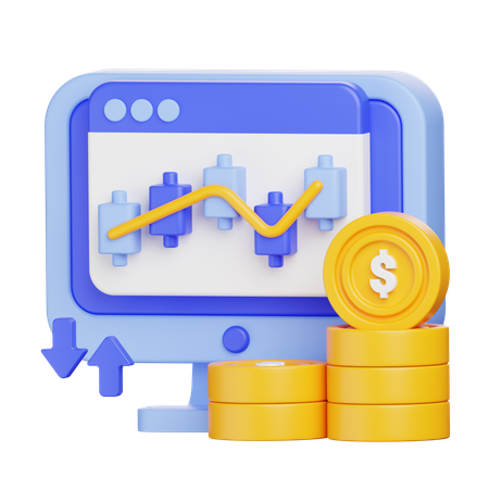 Stock Market Investment  3D Icon