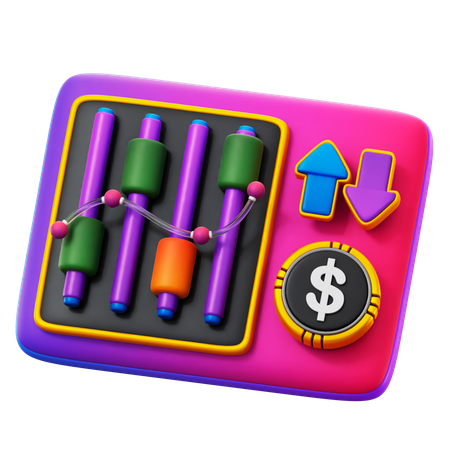 Stock Market Investment  3D Icon