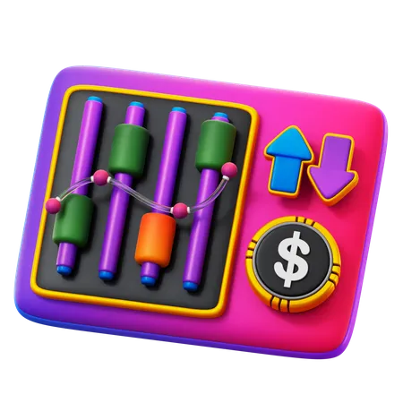 Stock Market Investment  3D Icon