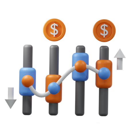 Stock Market Investment  3D Icon