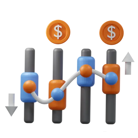 Stock Market Investment  3D Icon