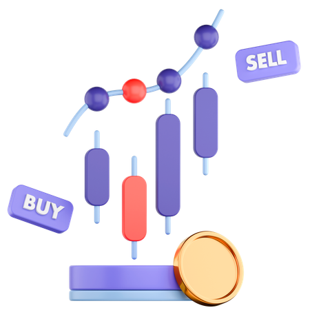 Stock Market Investment  3D Icon