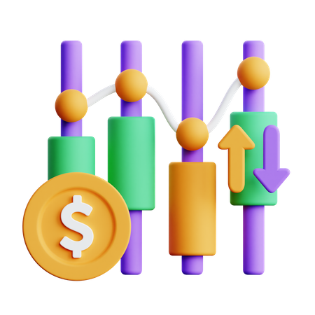 Stock Market Investment  3D Icon