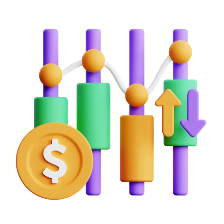 Stock Market Investment  3D Icon