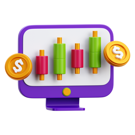 Stock Market Investment  3D Icon