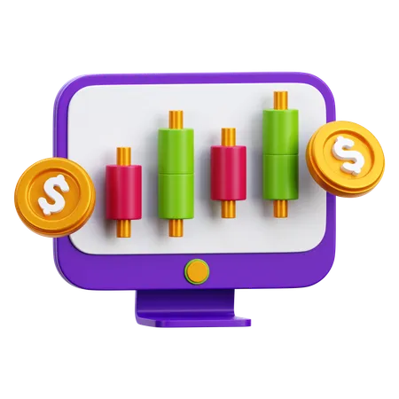 Stock Market Investment  3D Icon