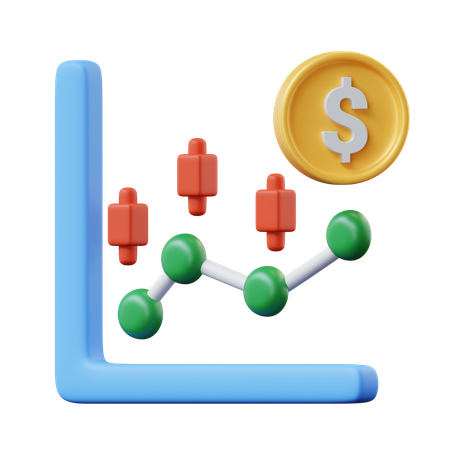 Stock Market Investment  3D Icon