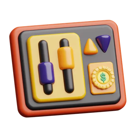 Stock Market Investment  3D Icon