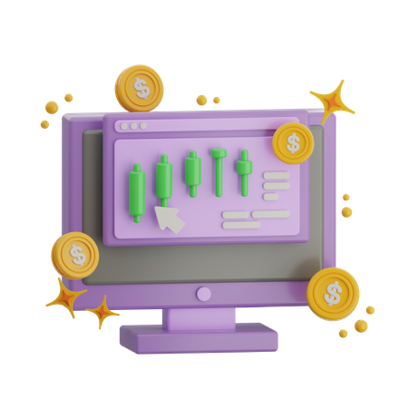 Stock Market Investment  3D Icon