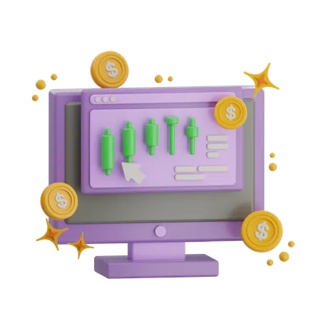 Stock Market Investment  3D Icon
