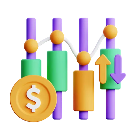 Stock Market Investment 3D Icon