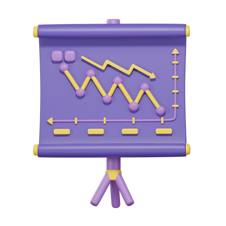 Stock Market Loss  3D Icon