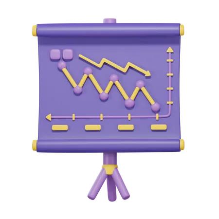 Stock Market Loss  3D Icon