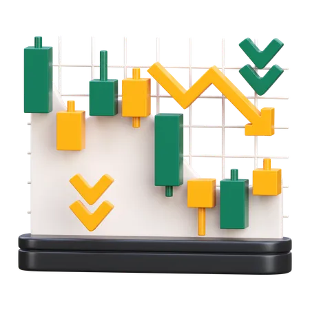 Stock Market Loss  3D Icon