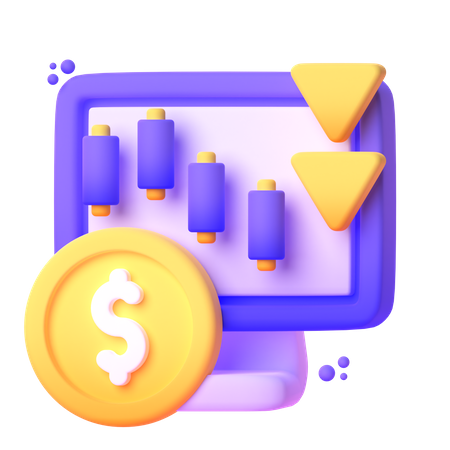 Stock Market Loss  3D Icon