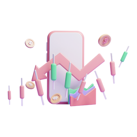 Stock Market Loss  3D Icon