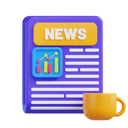 Stock Market News  3D Icon