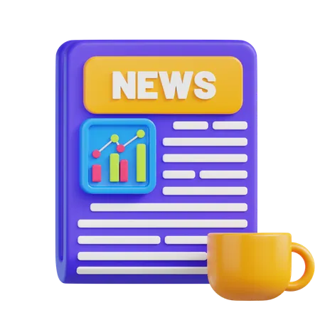 Stock Market News  3D Icon