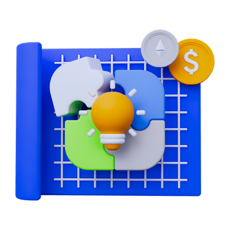 Stock Market Planning  3D Icon