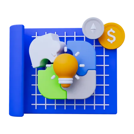 Stock Market Planning  3D Icon