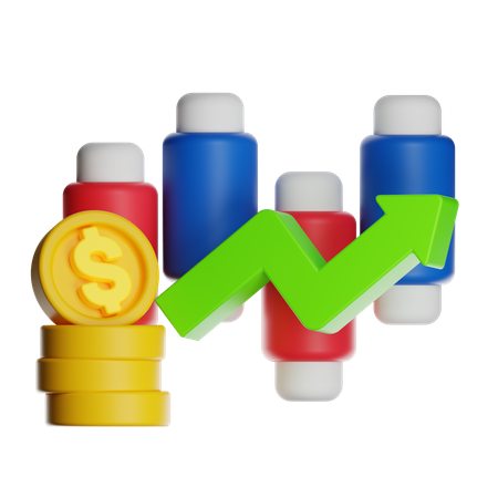 Stock Market Profit  3D Icon