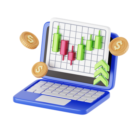 Stock Market Profit  3D Icon