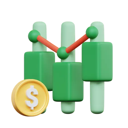 Stock Market Profit  3D Icon