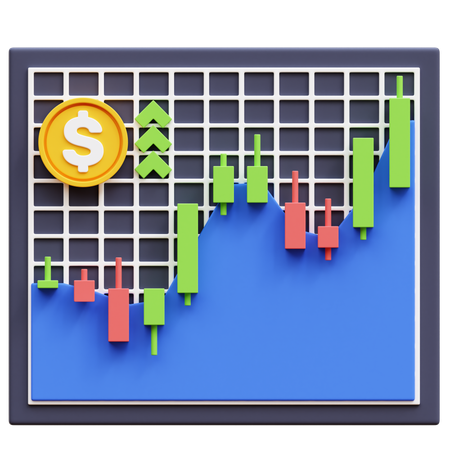 Stock Market Profit  3D Icon