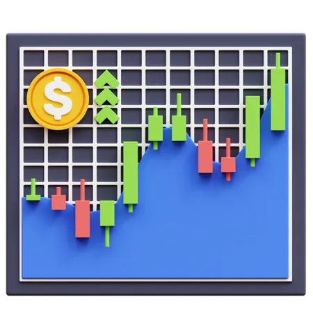 Stock Market Profit  3D Icon