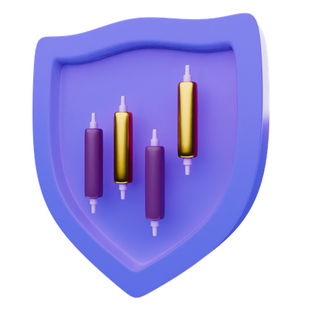 Stock Market Protection  3D Icon