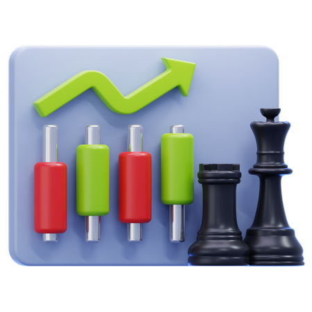 Stock Market Strategy  3D Icon