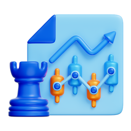 Stock Market Strategy  3D Icon