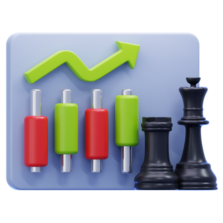 Stock Market Strategy  3D Icon