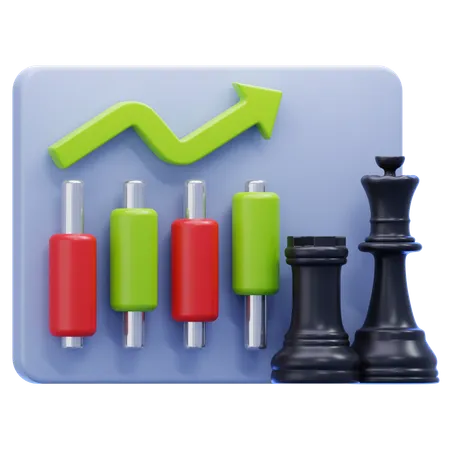 Stock Market Strategy  3D Icon