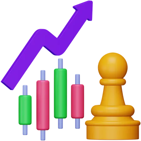 Stock Market Strategy 3D Icon