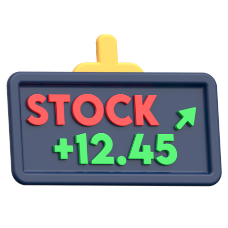 Stock Market Ticker  3D Icon
