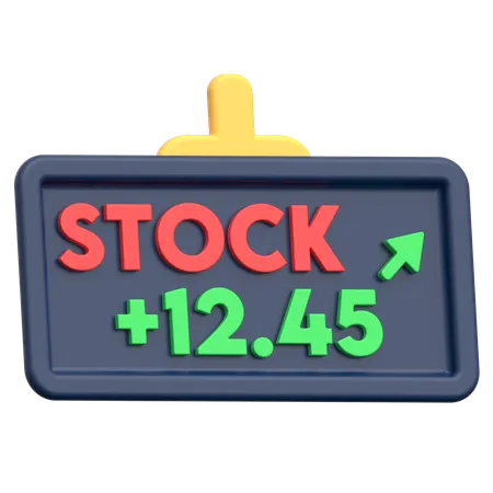 Stock Market Ticker  3D Icon