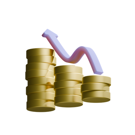 Stock Market Up  3D Icon