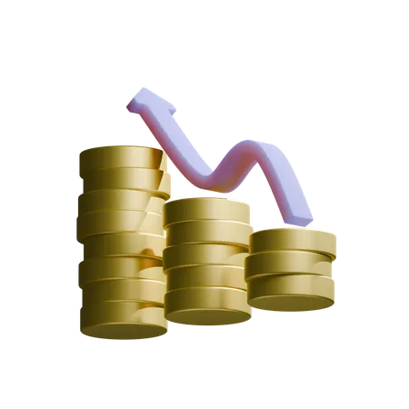 Stock Market Up  3D Icon
