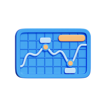 Stock Movement Chart  3D Icon