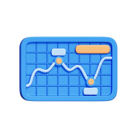 Stock Movement Chart  3D Icon