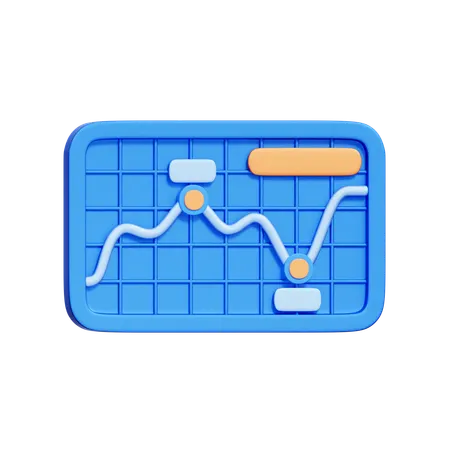 Stock Movement Chart  3D Icon