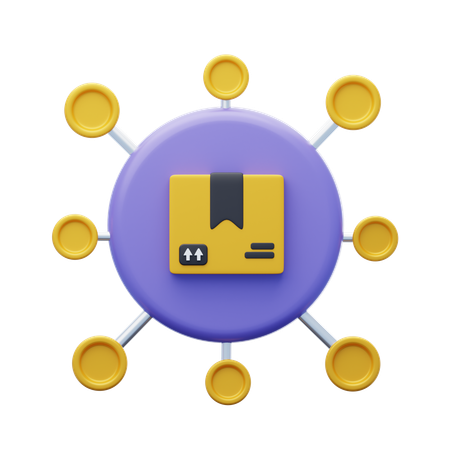 Stock Network  3D Icon