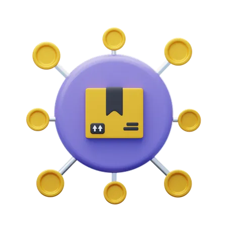 Stock Network  3D Icon
