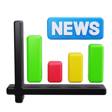 Stock News  3D Icon