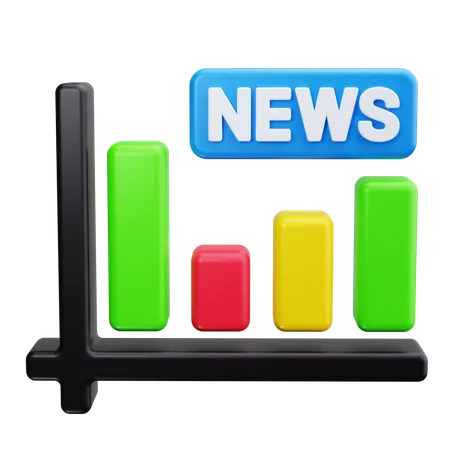 Stock News  3D Icon