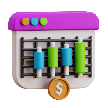 Stock Prices  3D Icon