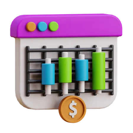 Stock Prices  3D Icon