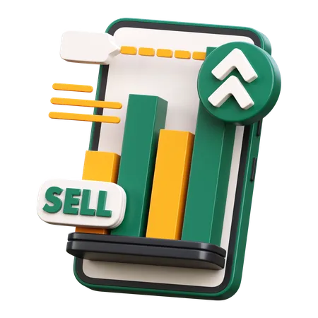 Stock Sell  3D Icon